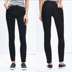 Madewell High Rise Black Skinny Jeans 28
